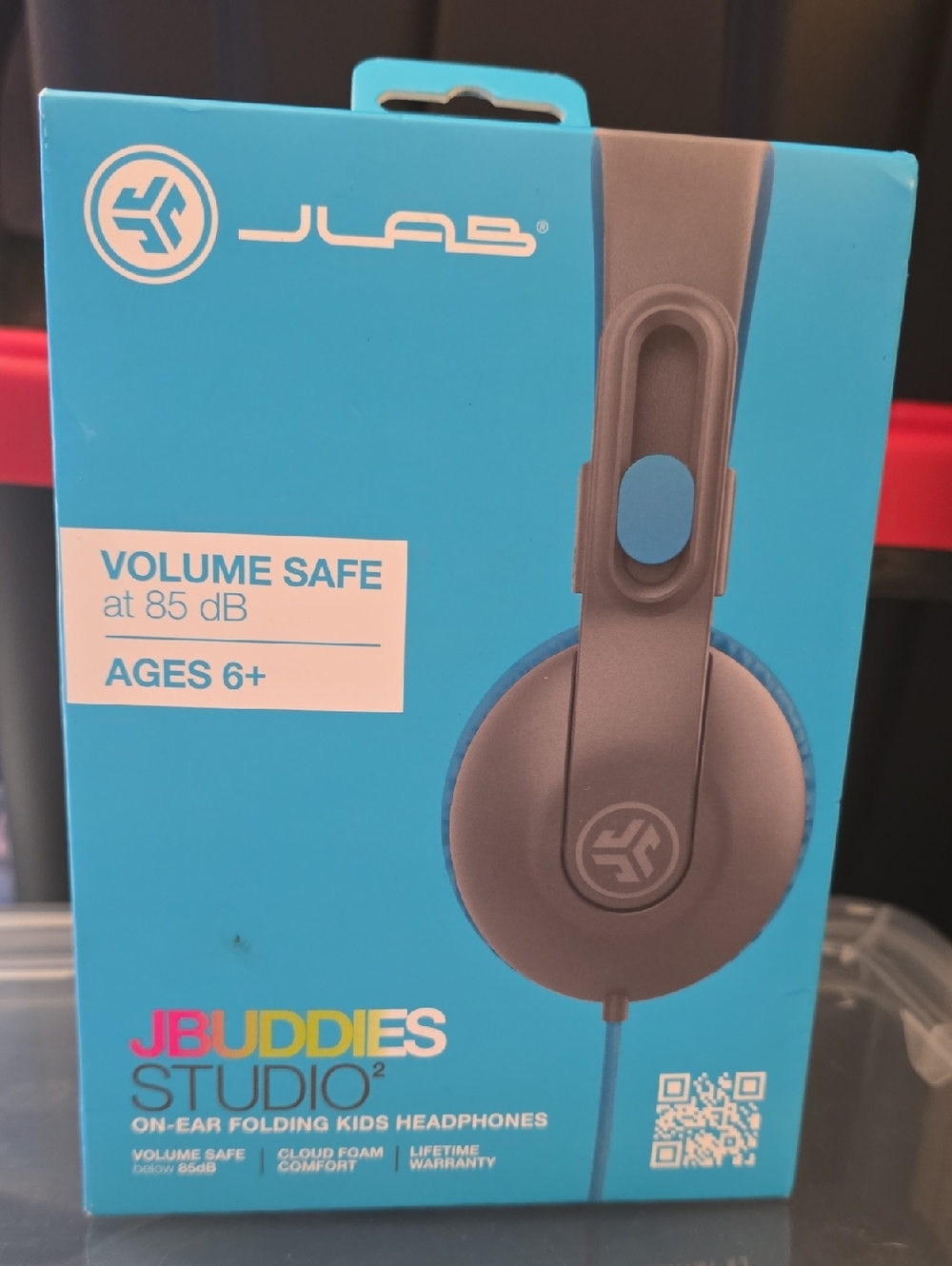 NIB - JLab JBuddies Studio2 Kids On-Ear Headphones — Blue And Gray